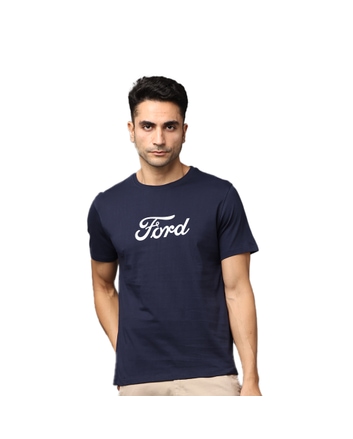 Ford Men's Premium Round Neck T-Shirt - Navy Blue